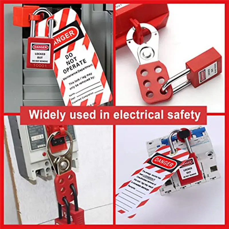 1 Set Electrical Lockout Tagout Kit Red For Great Addition To Machinery, Electrical Equipment, Industrial Work, And More.