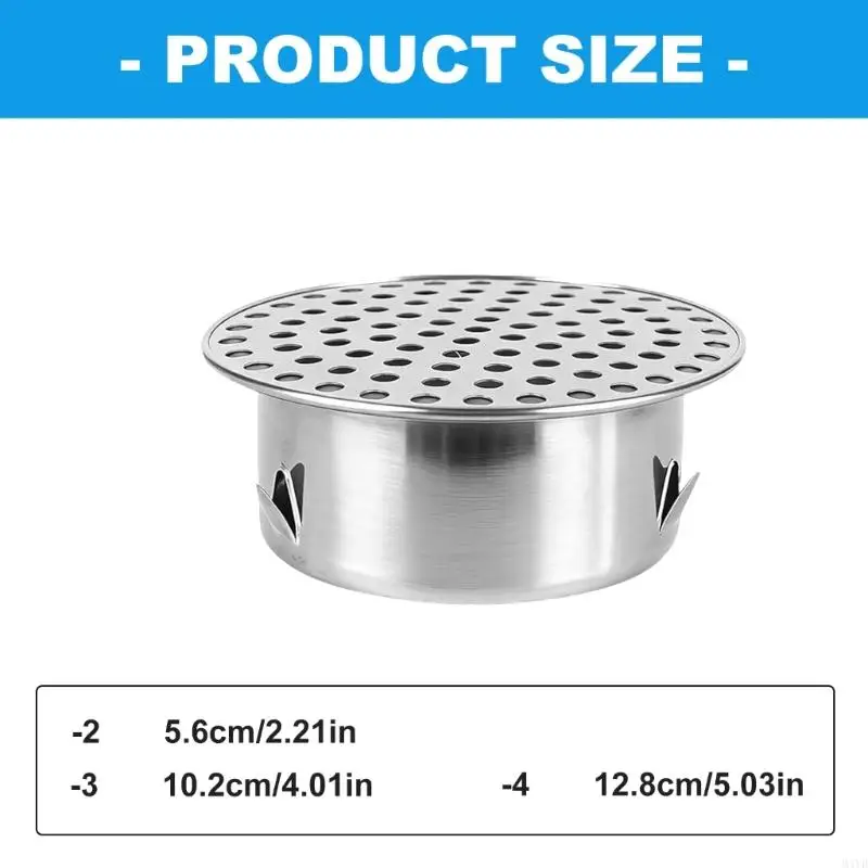 Durability Shower Drain Cover Set Stainless Steel With 2 In Hole For Optimal Water Flows Efficiency M4YD