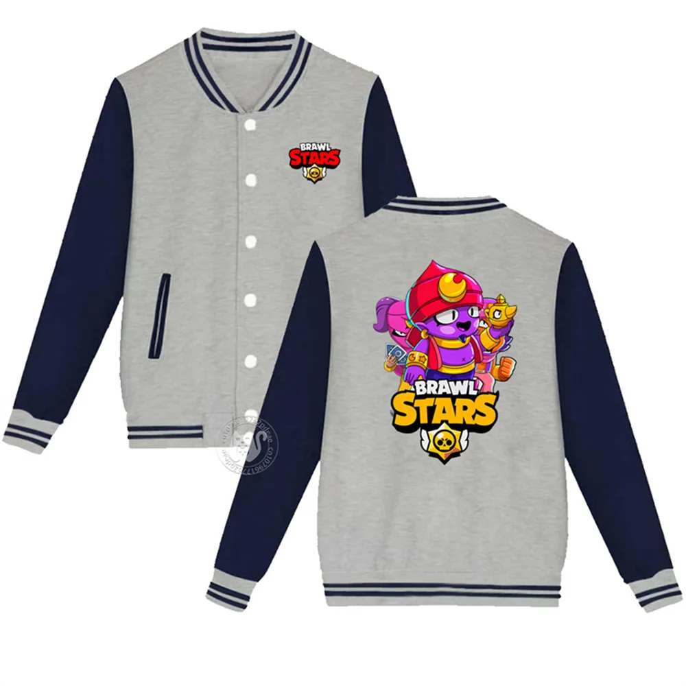 Kids Fall Winter Wilderness Brawl Shark Print Boys Girls 2-14 years old Thick warm coat Casual baseball uniform top