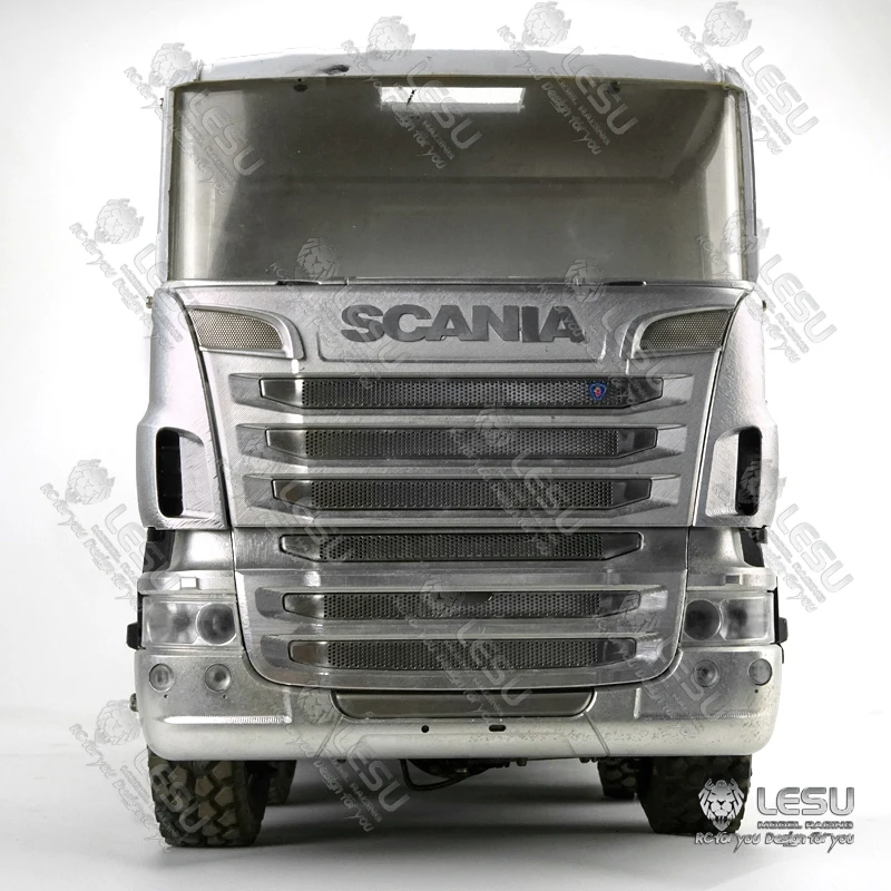 LESU Metal Bumper Front Face for 1/14 RC TAMIYA Scania R730 R620 Tractor Truck DIY Model Car