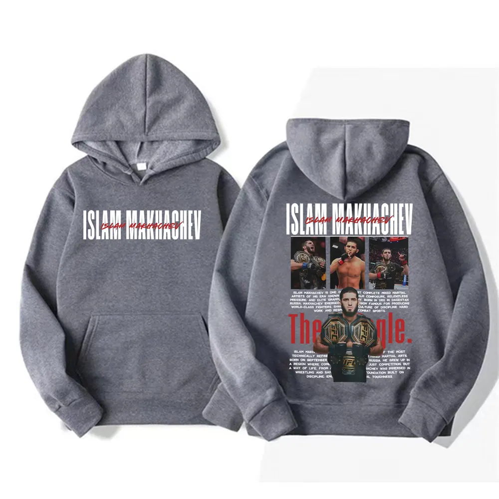 Limited Islam Makhachev Klassische Grafik-Sweatshirts für Männer und Frauen, Modische Gothic Oversized Hoodies, Lässiger Hochwertiger Fleece-Hoodie – Detail 8