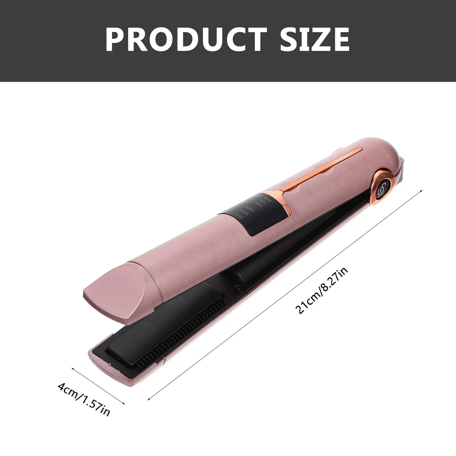 

Portable Hair Straightener Curler ABS Mini USB Charged Lightweight Compact for Travel Adjustable Temperature