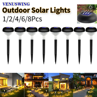 1/2/4/6/8Pcs Outdoor Solar Lights Led Garden Lights Solar Power Lamp Waterproof Landscape Lighting Pathway Yard Lawn Decoration