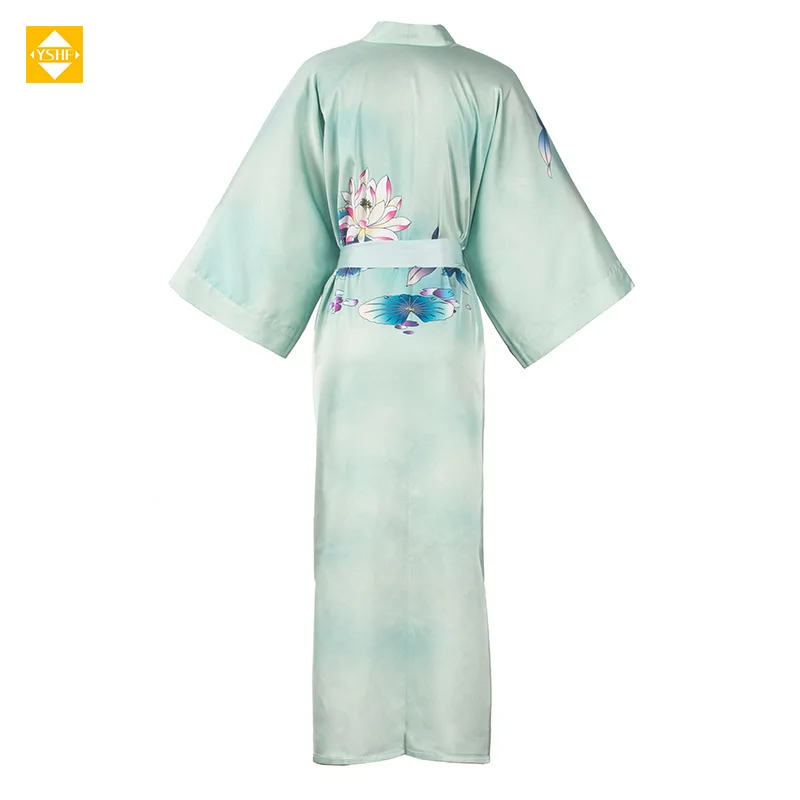 Hangzhou genuine silk cabinet 100% Mulberry Silk extended kimono comfortable homewear can be reserved fabric