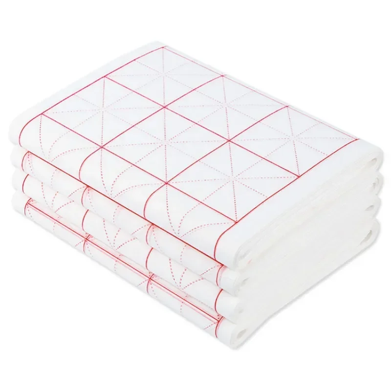 100 Sheets Mizi Grid Rice Paper Chinese Calligraphy Paper Rijstpapier Beginner Chinese Calligraphy Special Half Ripe Xuan