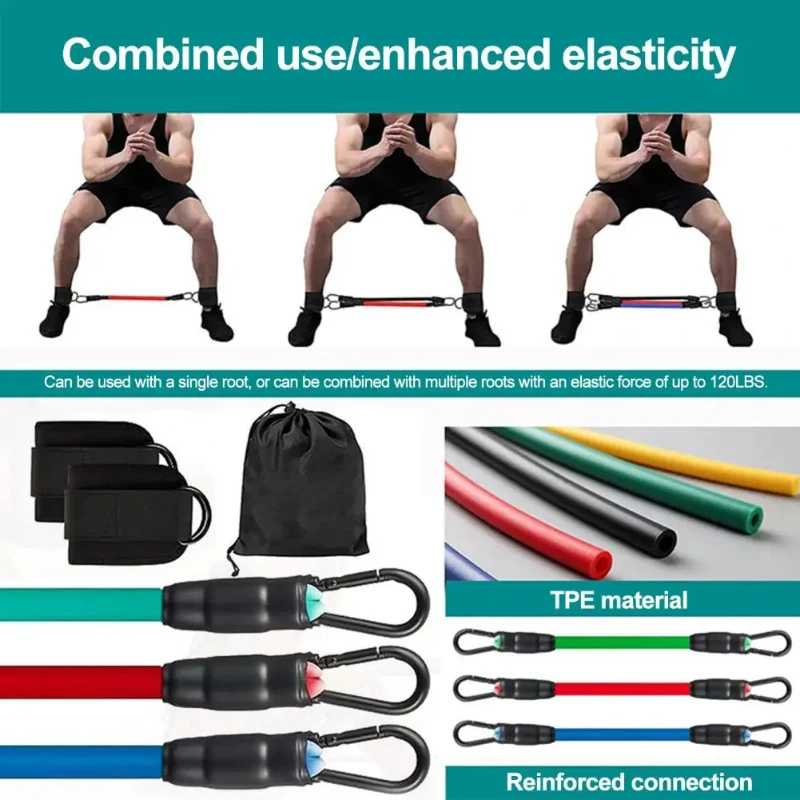 Cable Ankle Straps Double D-Ring Leg Bounce Rope Taekwondo Training Strap Ankle Stretch Resistance Rope Sport Safety Yoga Belt