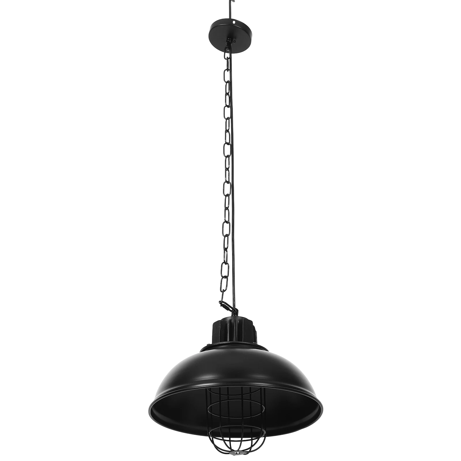 

Iron Lampshade E27 Black Resin Chain Pendant Light Shade for Restaurant Table Modern Retro Decor Metal Wire Cover
