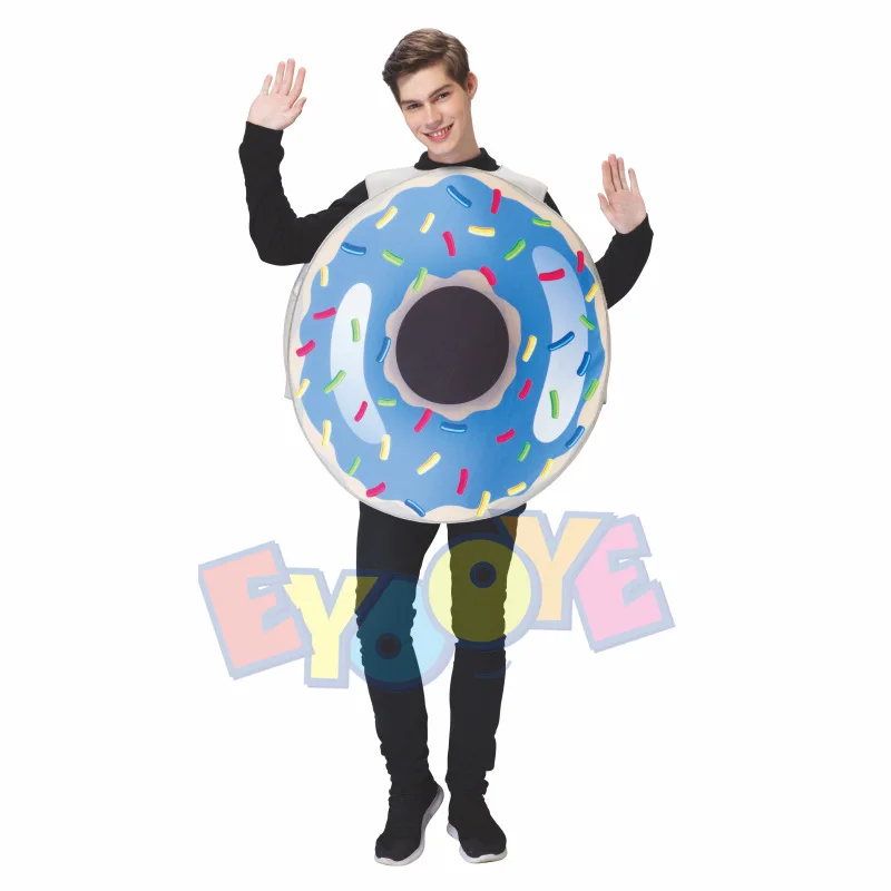 Lustige Essen Puppe Kleidung Bühne Donut Eltern-Kind Kleidung Familie Kindertag Urlaub Party verkleiden