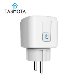 TASMOTA Smart Home Preflashed  WiFi Plug Works With Home Assitant Electric Consumption Monitoring 16A 100-240V