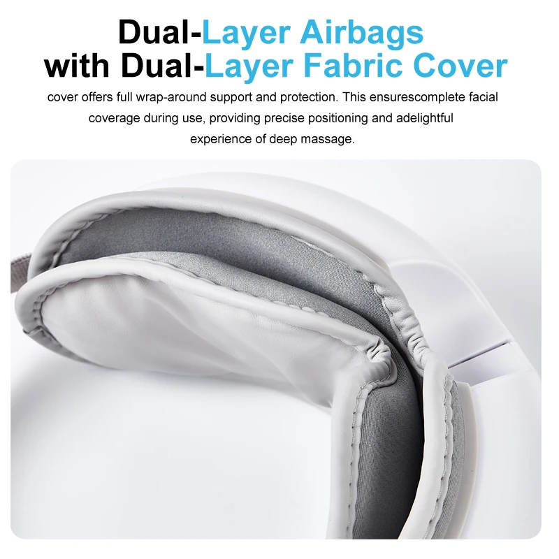 Vendita calda Doppio strato Massaggio dei punti di agopuntura Occhiali rilassanti Calore Smart Airbag Vibrazione-Prodotto di alta qualità Massaggiatore per occhi