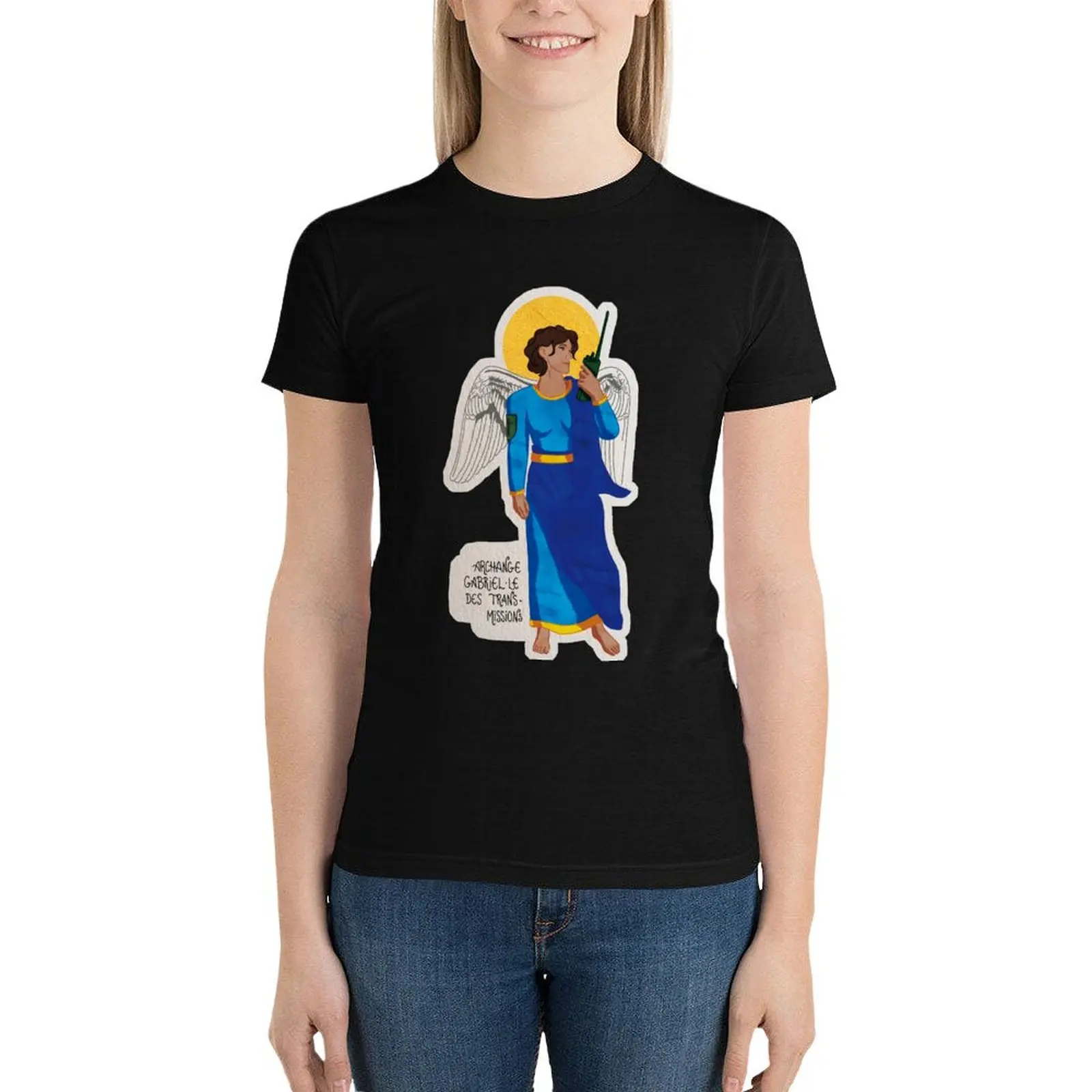 Archangel Gabriel-the transmissions T-Shirt graphics lady clothes funny t shirts for Women