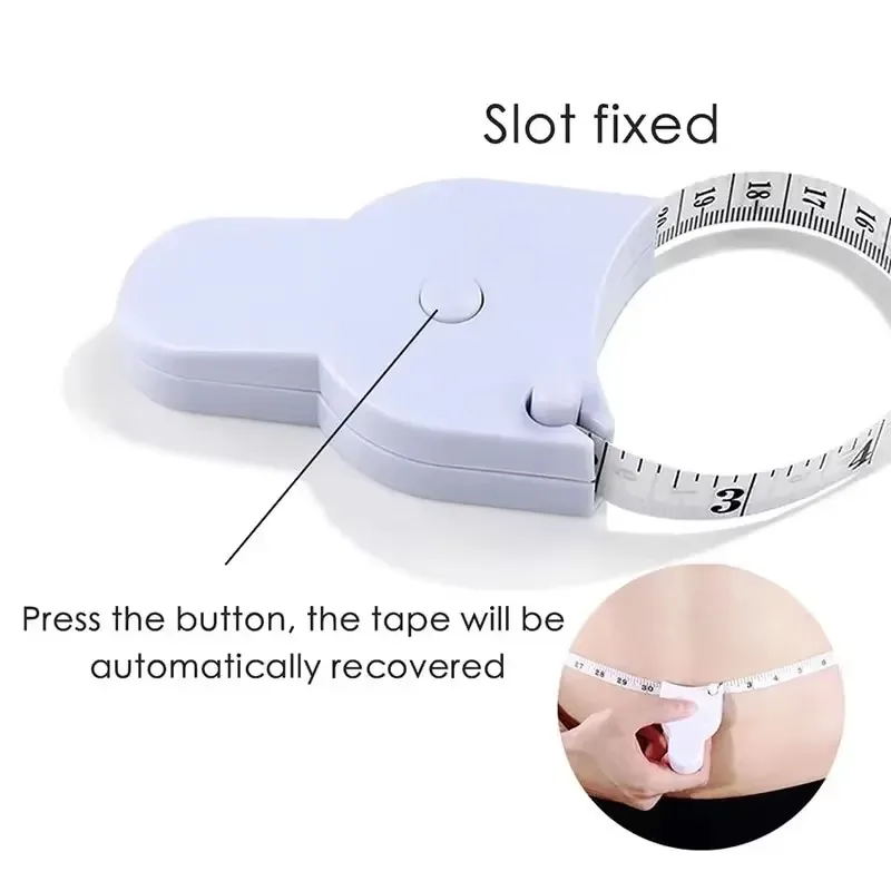 Body fat caliper and Waist Measurement Tape set - handheld fat caliper and tape combination, portable fitness measuring tool