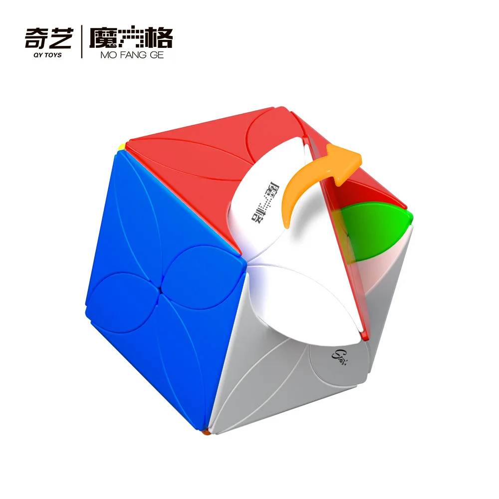 [CubeFun] QiYi Clover Cube Four Leaf Magic Cube รูปร่างแปลกปริศนาความเร็วสติกเกอร์ Professional การศึกษาของเล่นเกมของขวัญ