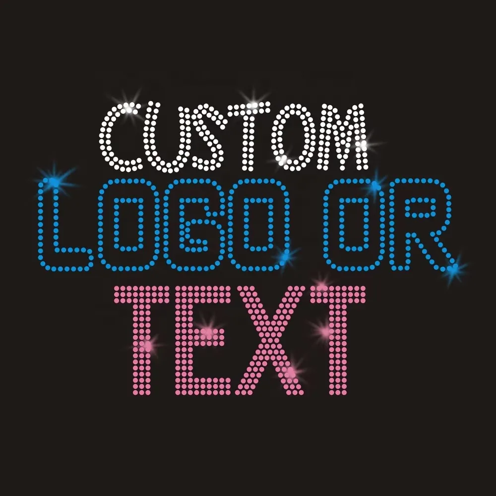 

Популярный блестящий мотив с надписью Iron on Rhinestone для одежды