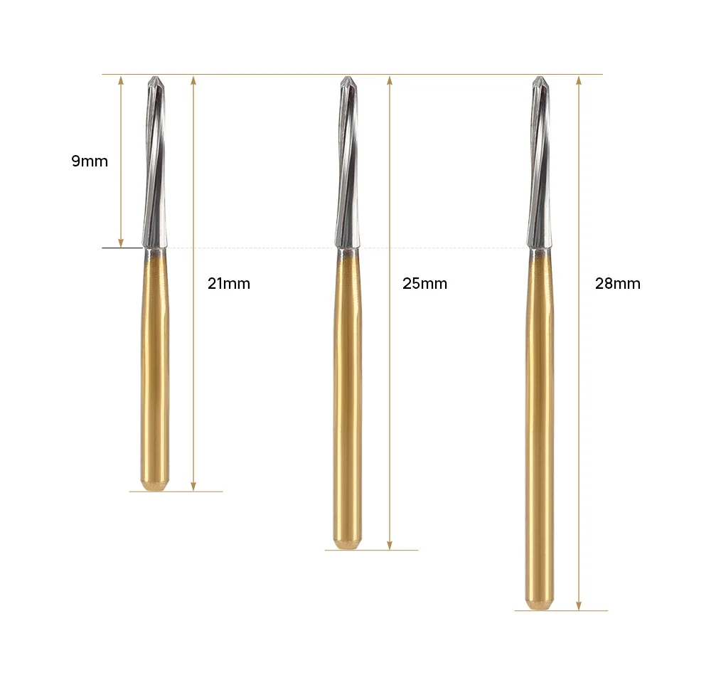 AZDENT Dental Endodontie-Hartmetallbohrer FG 1,6 mm für Hochgeschwindigkeitshandstück, sichere, nicht schneidende Spitze, chirurgische Endo-Wolfram-Knochenschneider – Detail 3