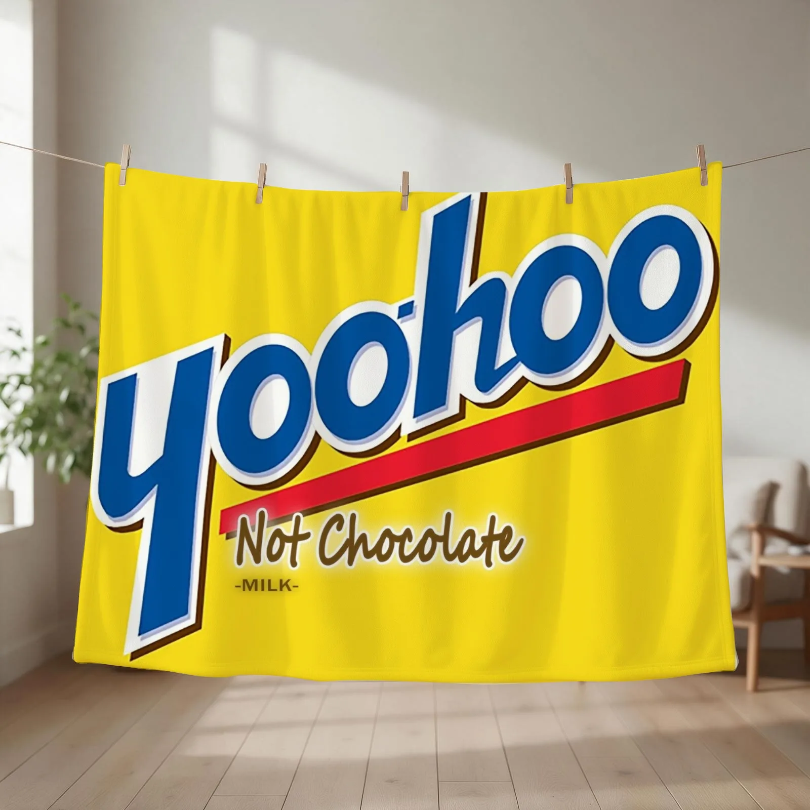 Yoo-hoo is not chocolate milk Throw Blanket couch cozy soft plush fuzzy picnic outdoor blanket