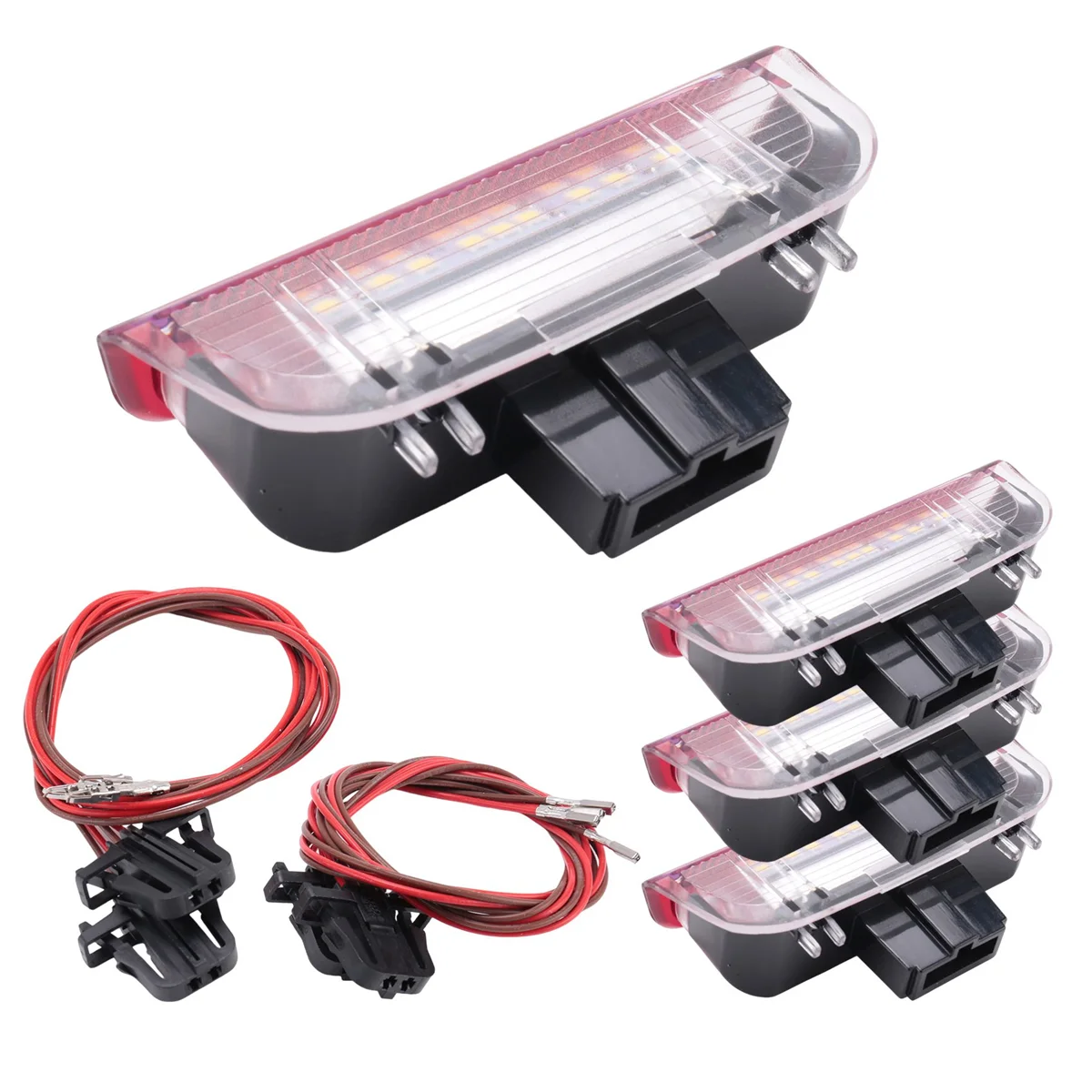 4Pcs Car LED Door Warning Light Welcome Projector for Golf 6 7 MK5 MK6 B6 B7 CC