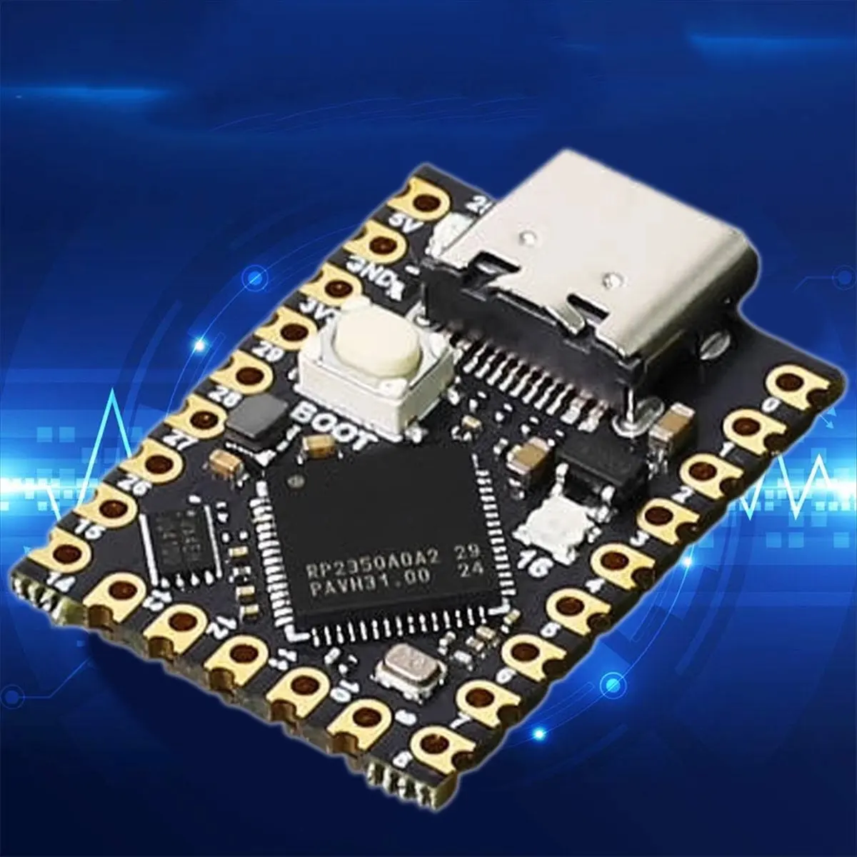 لوحة تطوير صفر RP2350 لـ Super Mini Pico2 RP2350 ثنائي النواة 150 ميجا هرتز 520 كيلو بايت USB Type-C