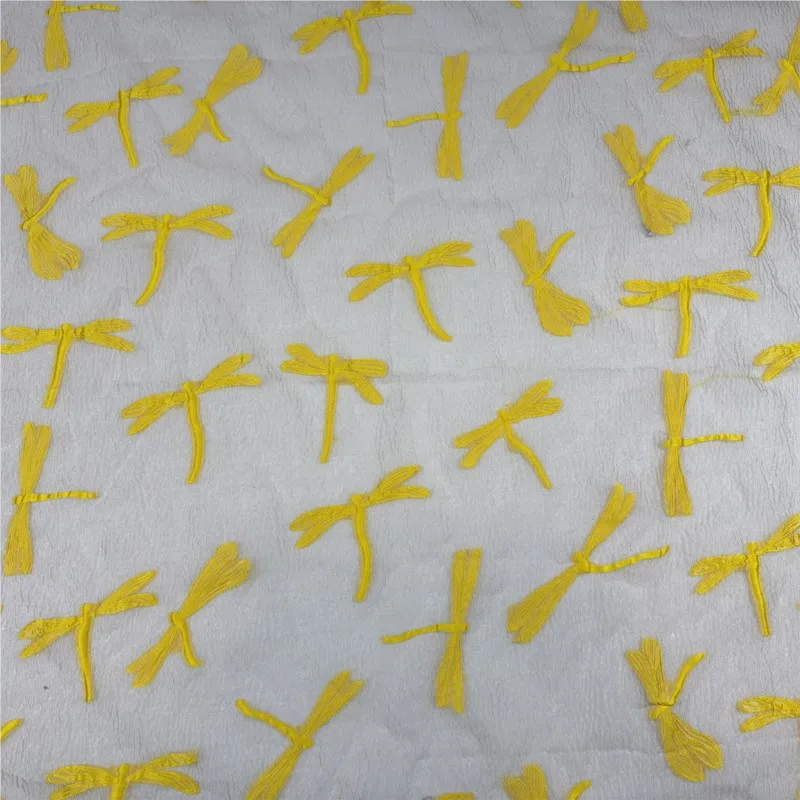 Organza cut-out fabric large skirt wedding dress jacquard fashion cool style