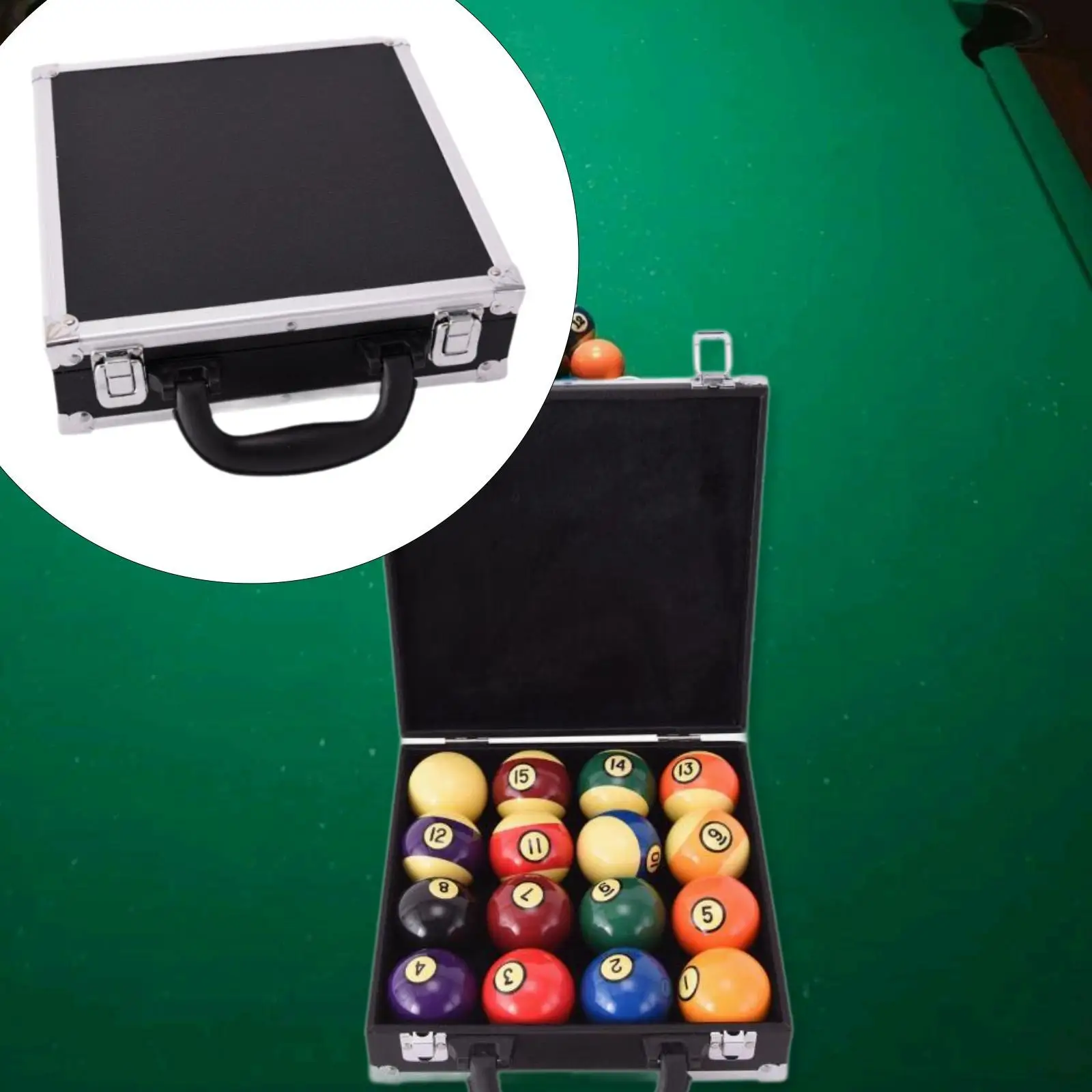 Billiard Balls Storage Box, Carrying Case,Organizer,Snooker Balls Suitcase,16 Balls Holder for Enthusiasts,Travel,5.7cm Balls