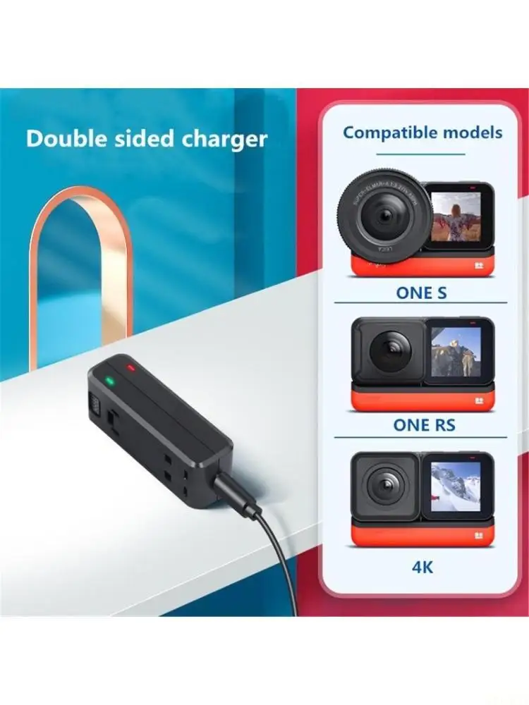 B03F For 360 R Battery Dual Fast Hub For 360 R Camera Battery Base Charging Accessories