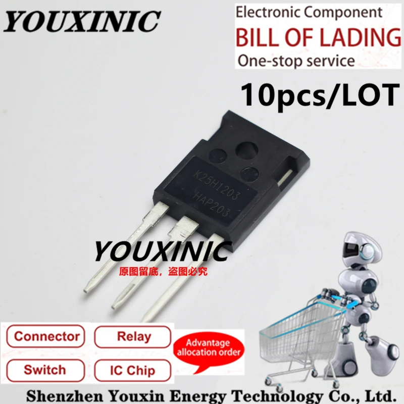 

YOUXINIC 2021 + 100 новый импортный оригинальный IKW25N120H3 K25H1203 TO-247 IGBT одна труба 25 А 1200 в