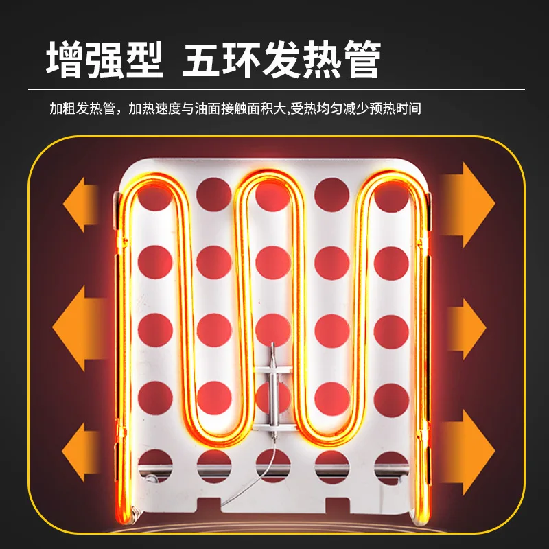 Electric Fryer, Commercial, Stainless Steel, Large Capacity Table Type, Single Cylinder, Deep-fried Dough Sticks Churros Machine