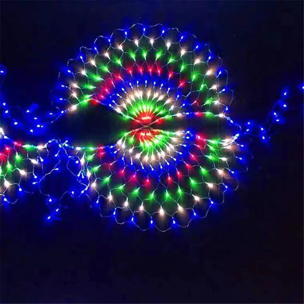 2025 New 3X0.5M LED Peacock Net Lamp Outdoor Christmas Garland Fairy Lights Garden Decoration Wedding Party Curtain String Light