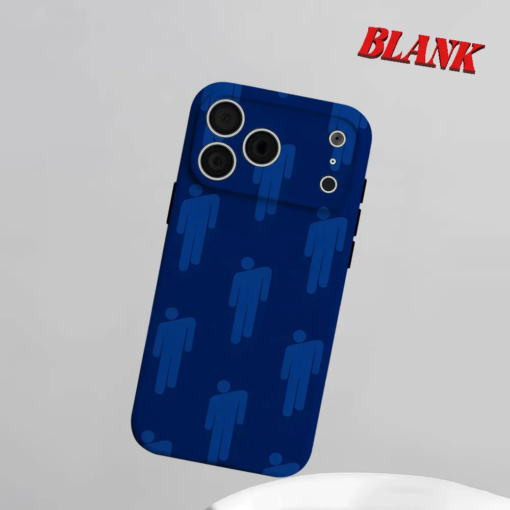 

Minimal Blue Human 2-in-1 Phone Case For iPhone 17 16 15 14 13 Pro Max Air 16e INS Flower Hard PC Bumper Cover Coque