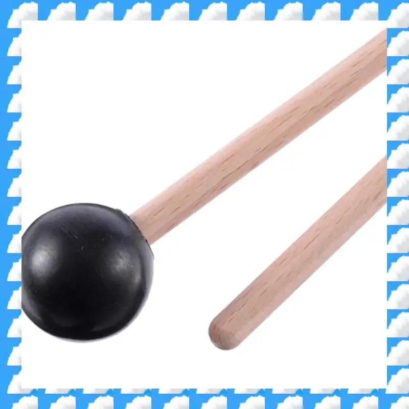 

ONGE 20Pcs Soft Rubber Head Sticks Wood Handle Bell Mallets For Glockenspiel Xylophone Bell Music Instruments Parts Black