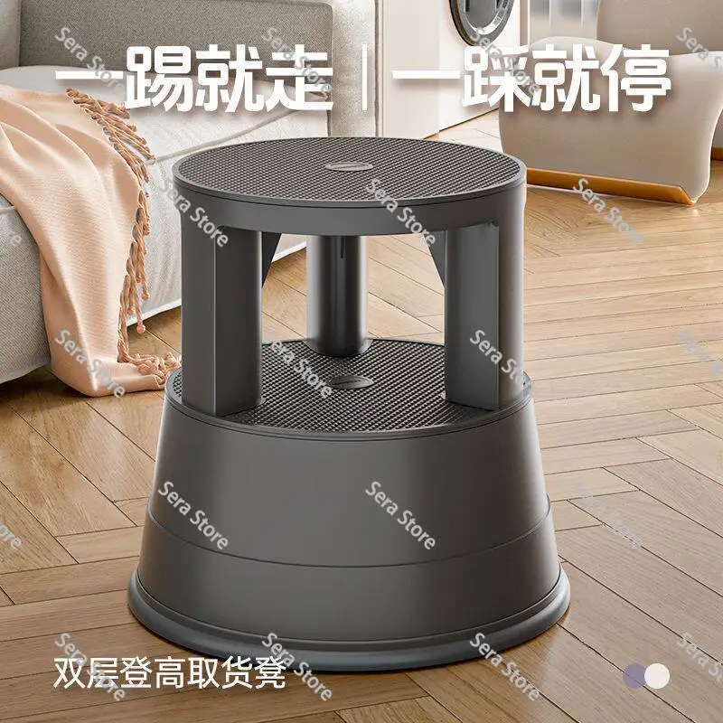 Library stool: movable book stool