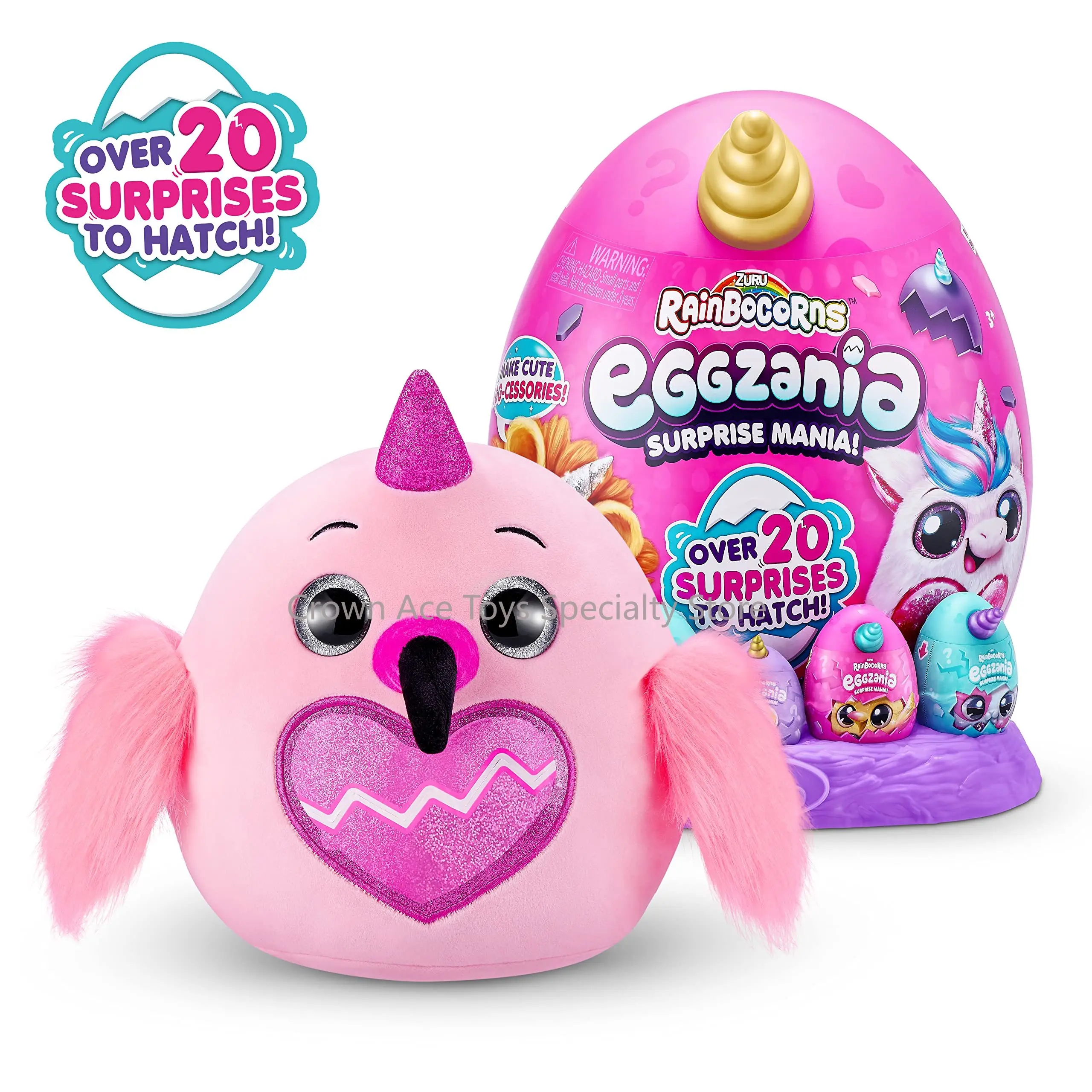 

В наличии Rainbocorns Eggzania-сюрприз Mania Daffy The Flamingo Коллекционные плюшевые обнимашки, плюшевые носимые аксессуары, праздничный подарок