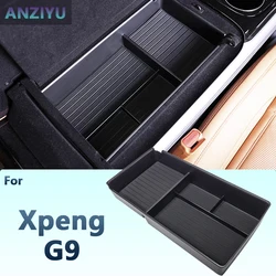 Car Armrest Storage Box Center Console Organizer Container Coin Tray Glasses Storage Box ABS Rubber Pad Accessories For Xpeng G9