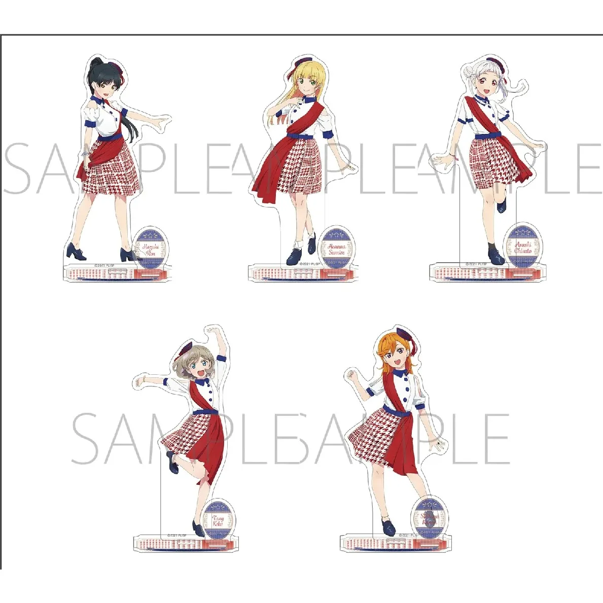 Anime Shibuya Kanon Tang Keke Arashi Chisato Sakurakoji Kinako Figure Doll Heanna Sumire Acrylic Stand Model for Gift