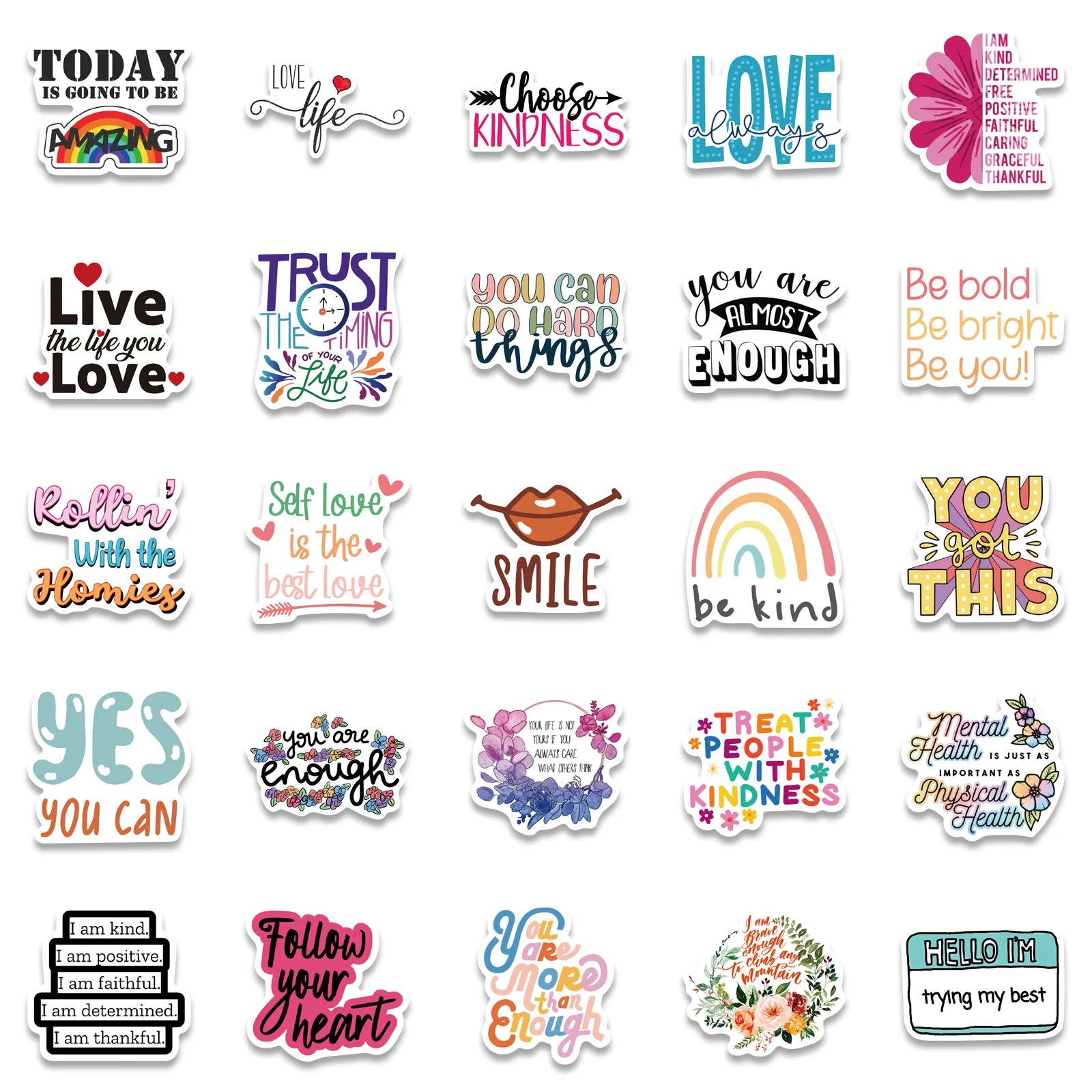 10/52PCS Inspirational Sticker - Kids Toys Quotes 评论和价格