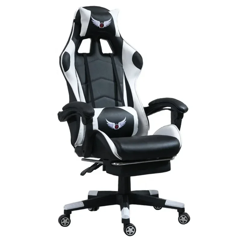 Home Office Comfortable Game Chair Gaming Chair PC Computer RGB LED Light Gaming Chair with Footrest