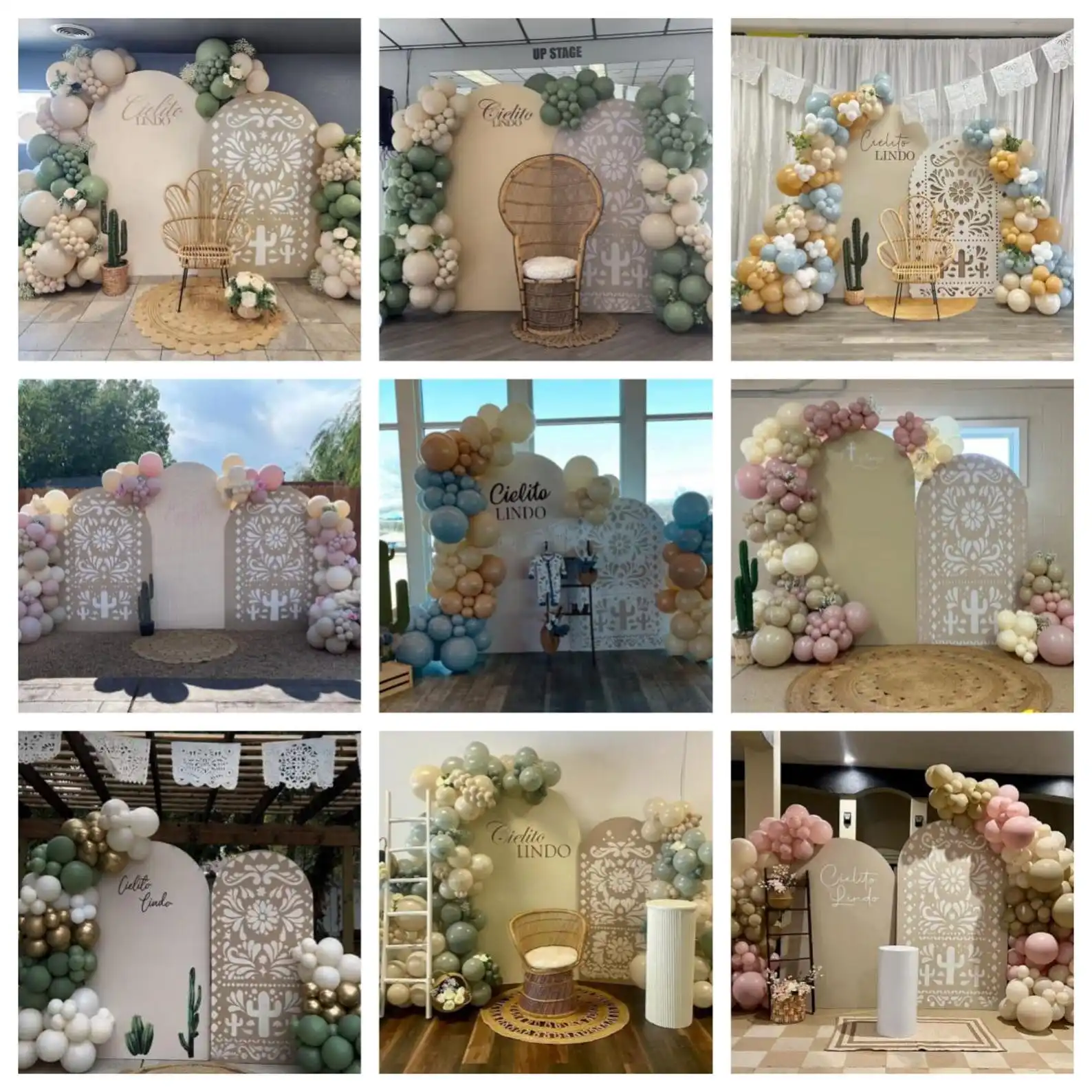 Mehofond مخصص 2-الجانب المكسيكي فييستا Cielito Lindo عيد ميلاد الزفاف العروس غطاء دش كيارا قوس خلفية ديكور خلفية