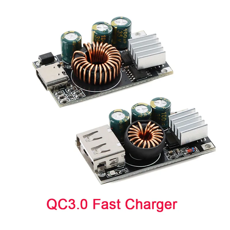 QC3.0 DIY Fast Charger DC 5-32V 24W Step-down Module for Emergency Charging of Mobile Phone