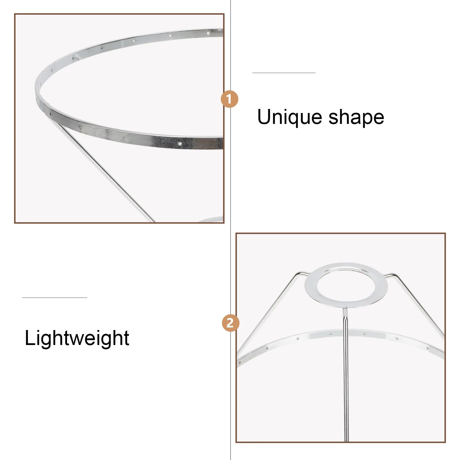 

Iron Frame Lampshade Accessory Sturdy Metal DIY Light St Simple Bracket Table Ceiling Lamps Custom Cloth Colored Paper Outer
