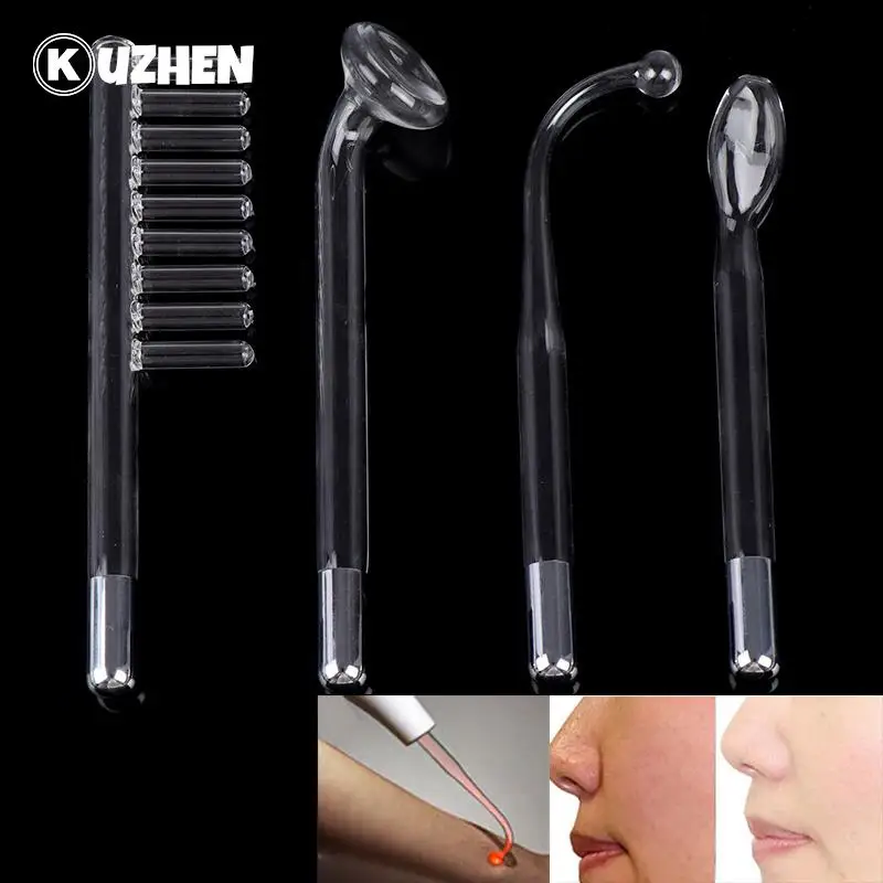 4 Styles Acne Spot Wrinkles Remover High Frequency Facial Machine Electrode Wand Electrotherapy Glass Tube Beauty Therapy Puffy