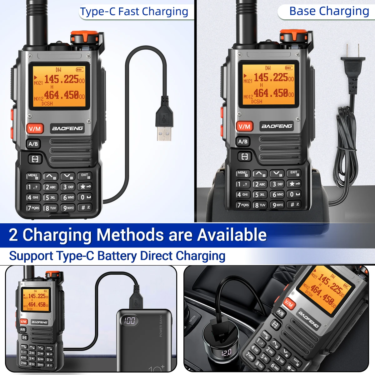 Baofeng UV-K61 Walkie Talkie a lungo raggio Wireless Copy Frequency Type-C Charger UHF VHF DTMF FM NOAA UV-5R aggiornato UV-K6 Radio