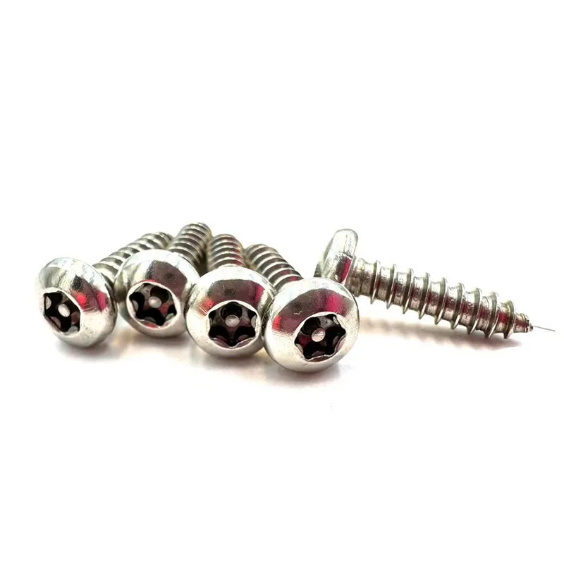 20pcs M2.9 M3.5 M3.9 M4.2 M4.8 304 A2-70 Stainless Steel Six Lobe Torx Pan Round Head with Pin Security Self-tapping Wood Screw