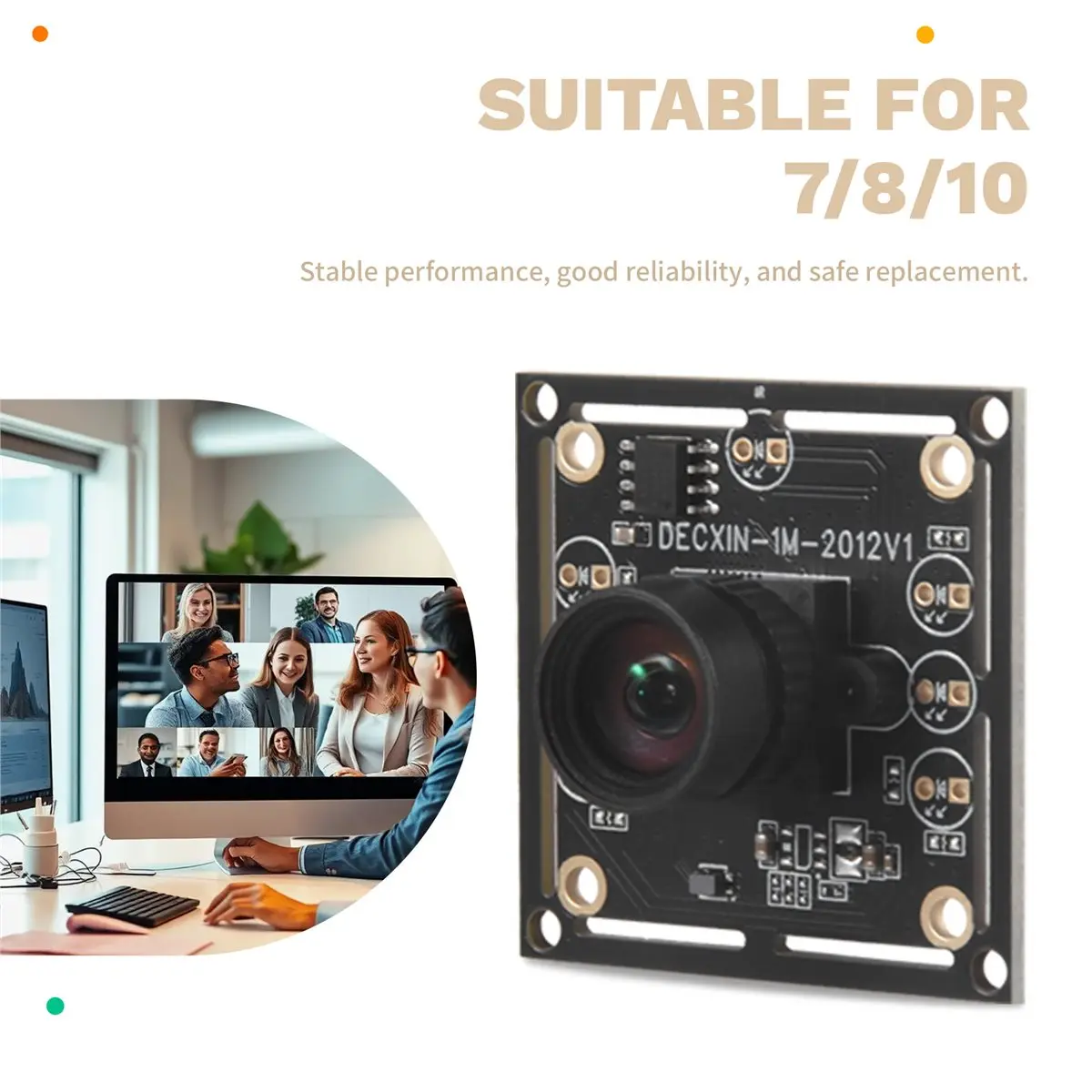 AT92 Premium-6Pcs 100 Degree Camera Module 1MP OV9732 1280x720 USB Free Driver Manual Focus, with 2 Meter Cable for WinXP/7/8/10