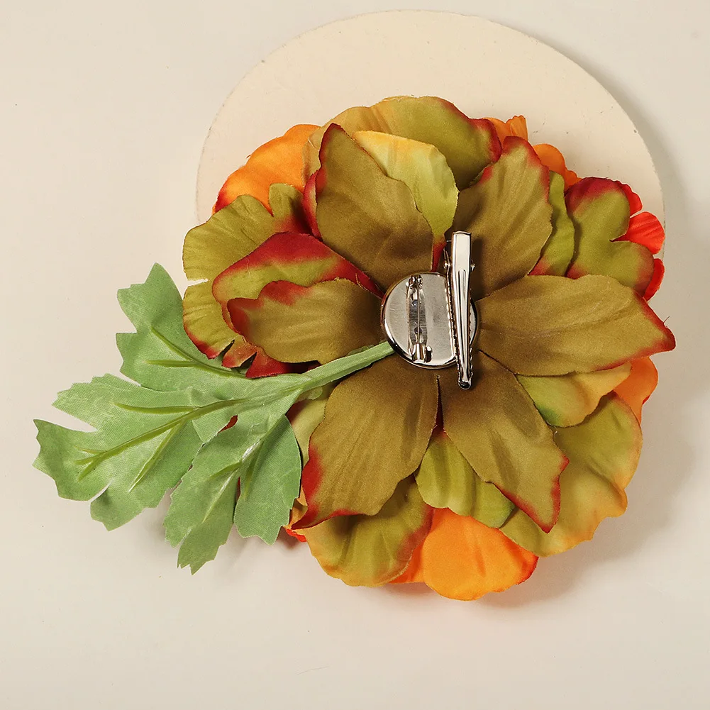 15cm large Fabric Blooming Rose Flower woman Hair Decorations & Brooch wedding party Hair Clip Bridal Wedding Hair Flower Studio image 4