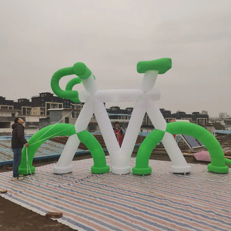 6mL or Custom Inflatable Bike Inflatable Bicycle Replica for Advertising Promotion