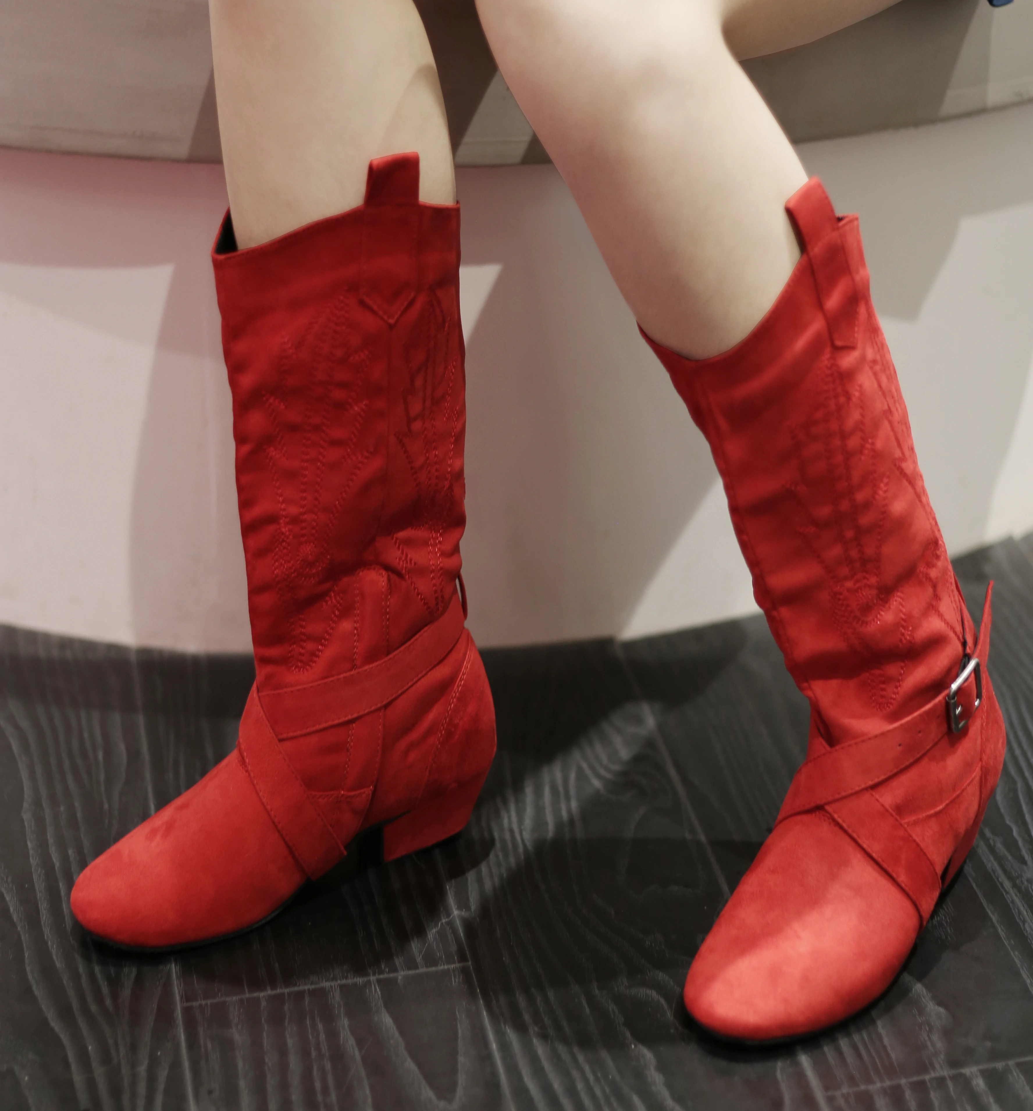 Practice Latin Party Dance Boot Women Line DIY Dance Boots Shoes Suede Western Style Line Dancing West Coast Swing Dance Boot