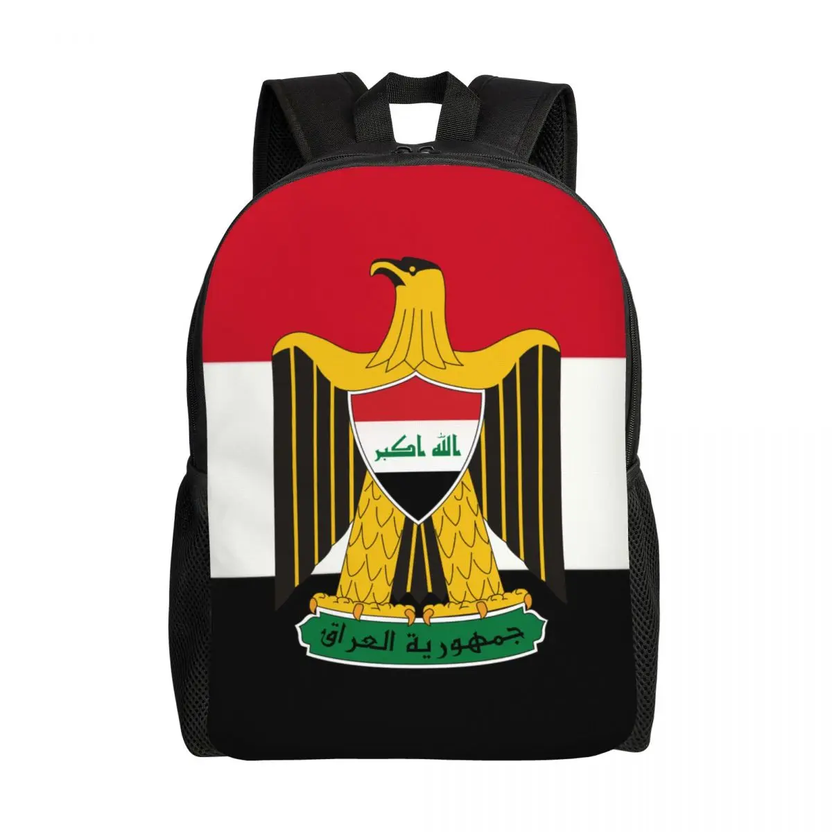 Emblem Of Iraq Laptop Backpack Men Women Fashion Bookbag for College School Student Iraqi Flag Eagle Bags