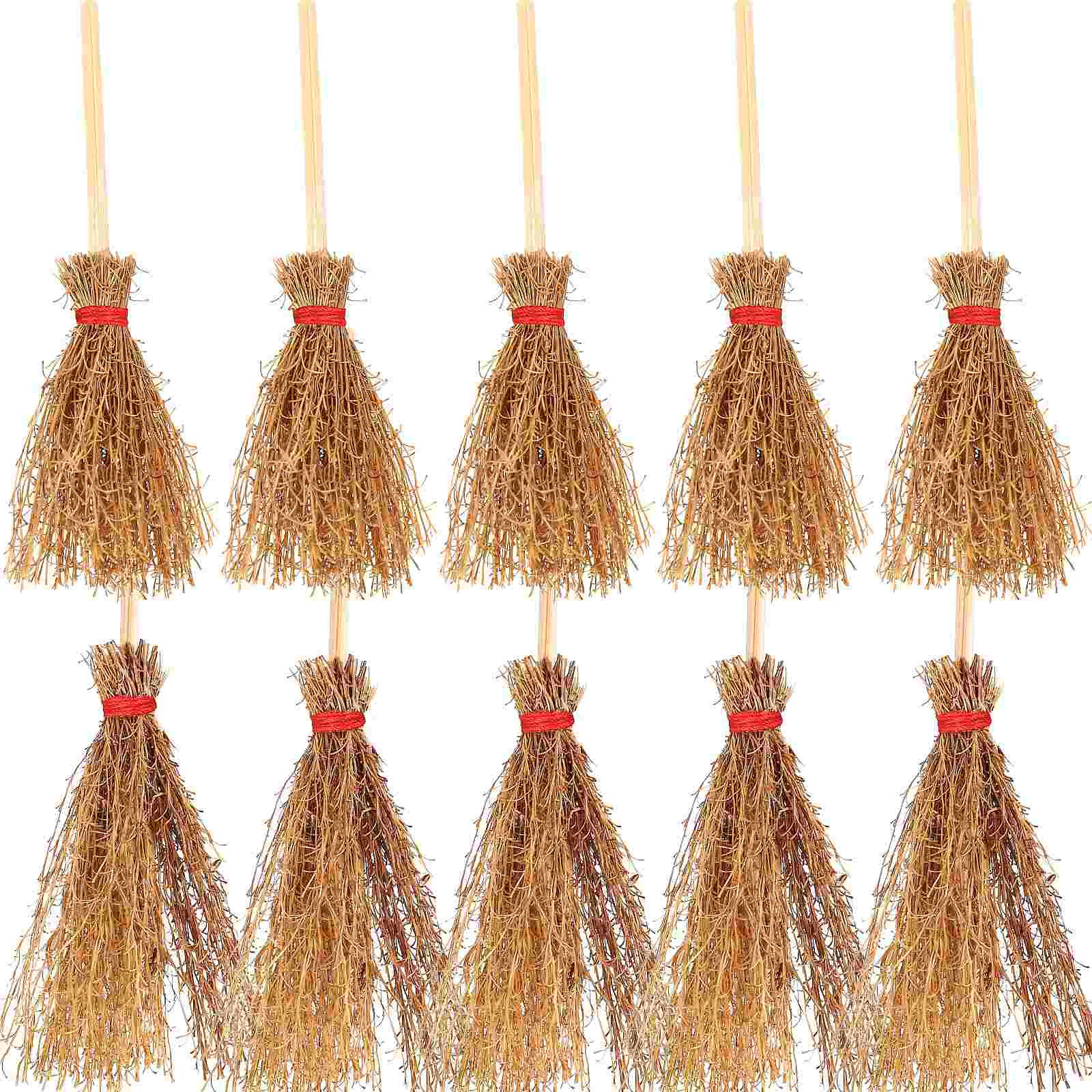 Halloween Pumpkin Lights Mini Broom Witches Broomstick Toy Tiny Toys Small Christmas Decor