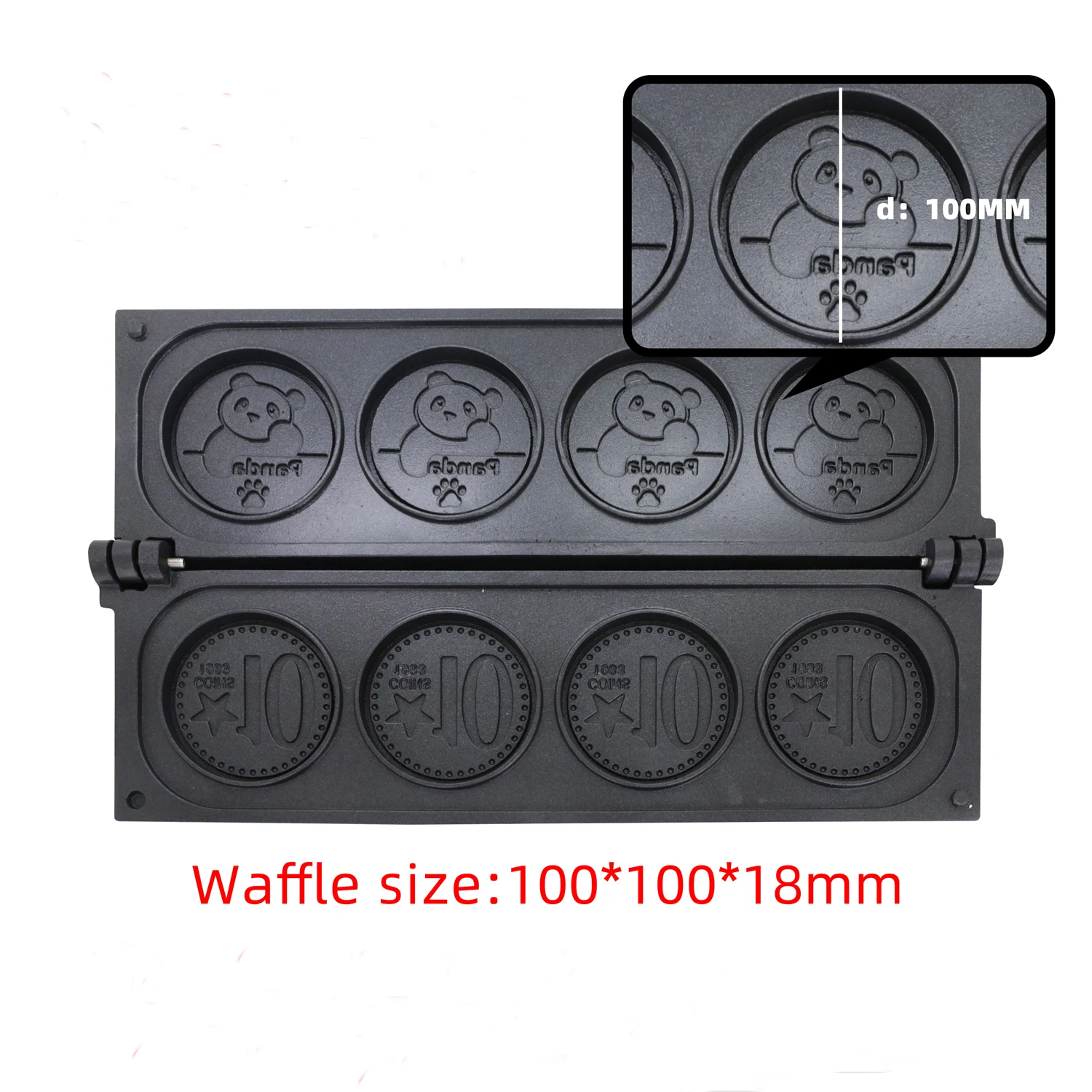 2 pcs waffle mold for Mode 261 Panda Waffle Maker machine