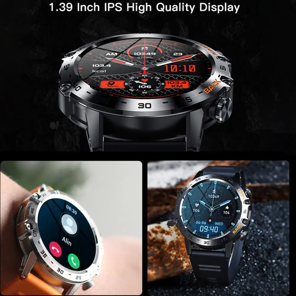 K52 Practical Smart Watch 1.39 Inch Low Power Consumption Sedentary Reminder Sport Smart Watch Sport Watch Information Push